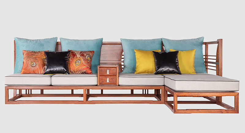 巩义中式家居装修实木沙发组合家具效果图